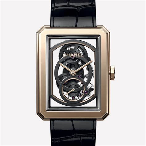 chanel boyfriend skeleton watch